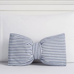 Striped Bow Pillow