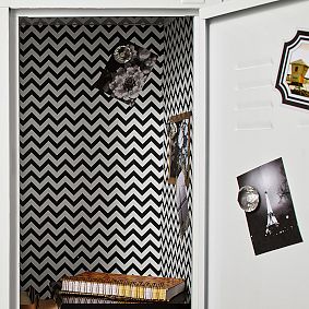 Black Chevron Locker Wallpaper, 3 Sheets