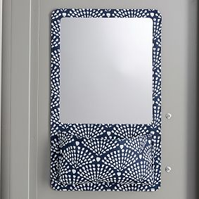 Droplet Arch Navy Pocket Locker Mirror