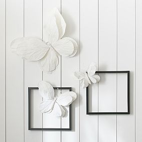 Crepe Paper Butterflies, Set of 3