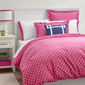 Dottie Duvet Cover &amp; Sham, Pink Magenta