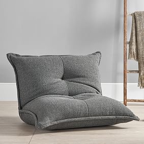 Tweed Charcoal Flip Floor Cozy Lounger