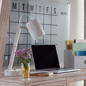 Wooden Task Lamp with USB