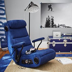 Navy Suede Gaming Chair