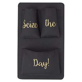 Black &quot;Seize The Day&quot; Locker Essentials Pocket