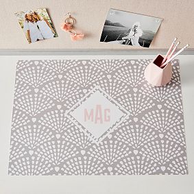 Gray Droplet Arch Personalized Desk Mat