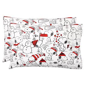 Peanuts® Holiday Organic Flannel Sheet Set