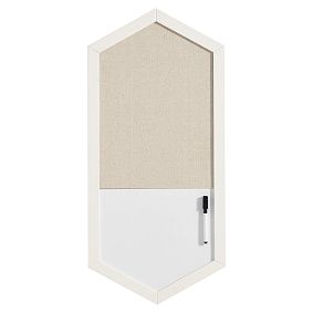 Wood Framed Hexagon Wall Organizer, Simply White