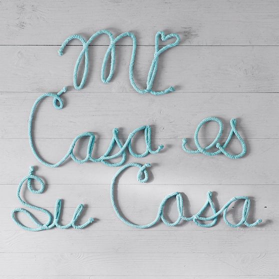 Mi Casa Es Su Casa Rope Decor
