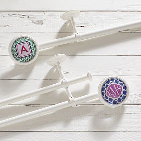 Classic Monogram Finial &amp; Simply White Hardware Set