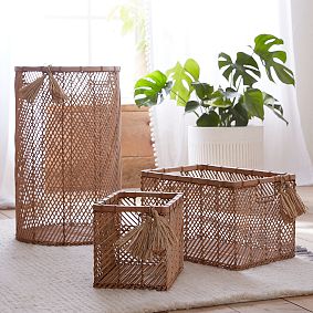 Diagonal Weave Baskets