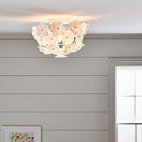 Glass Floral Flush Mount
