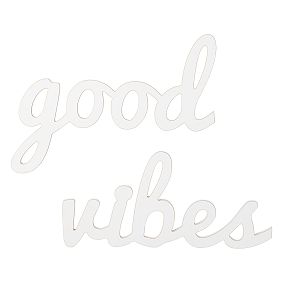Good Vibes Wood Word Décor