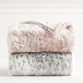 Leopard Faux-Fur Throw