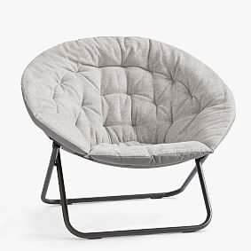 Chenille Crossweave Platinum Hang-A-Round Chair