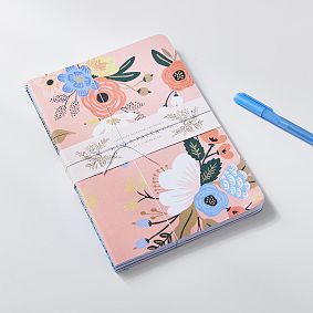 Rifle Paper Co. Lively Floral Stitched Notebooks, Set of 3