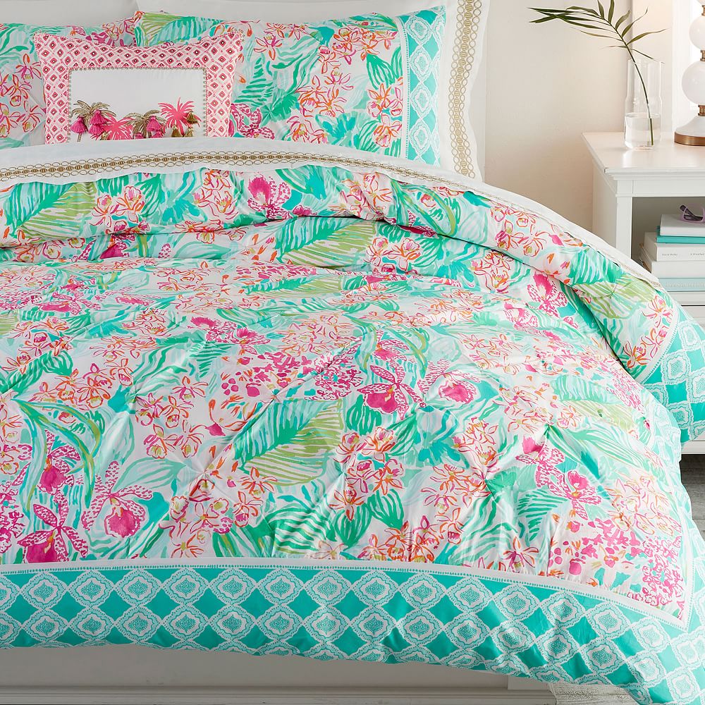Lilly Pulitzer Orchid Border Duvet Cover