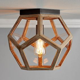 Pentagon Prism Flush Mount