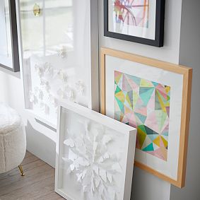 Folded Butterfly Framed Art, 25"x25"