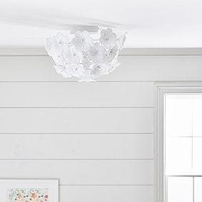 Glass Floral Flush Mount