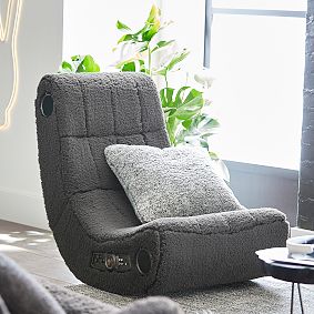 Sherpa Charcoal Modern Media Gaming Chair