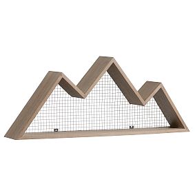 Wood And Metal Mountain Shelf