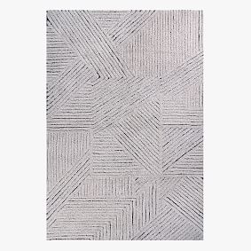 Maverick Geometric Washable Wool Rug, 5.5x8