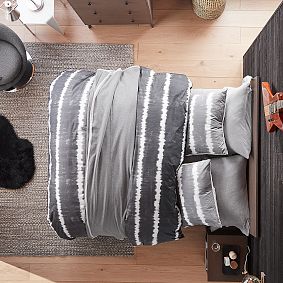 Tie Dye Stripe Organic Duvet Cover