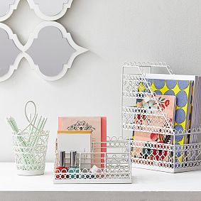 Wire Scallop Desk Accessories