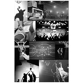 Basketball Collage Wall Mural