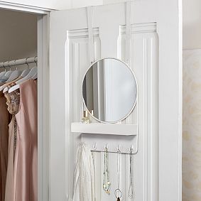 Over The Door Mirror With Storage