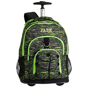 Gear-Up Green Static Rolling Backpack