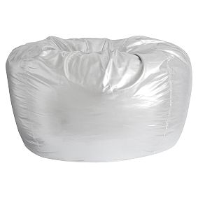 Large Silver Metallic Bean Bag Chair