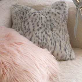Leopard Faux-Fur Pillow Cover