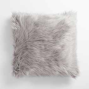 Himalayan Faux-Fur Euro Pillow Cover
