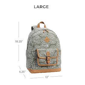 Northfield Olive Block Print Backpack