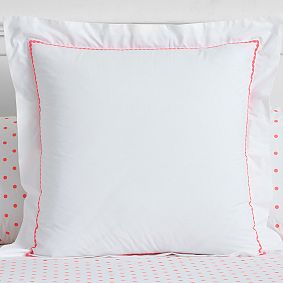 Pop Dot Duvet Cover &amp; Sham, Neon Pink