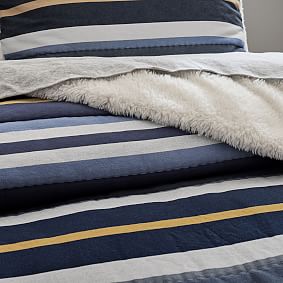 Stow Stripe Sherpa Comforter
