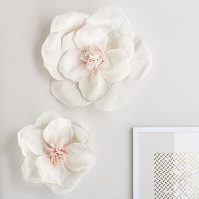 Crepe Flowers, Set of 2