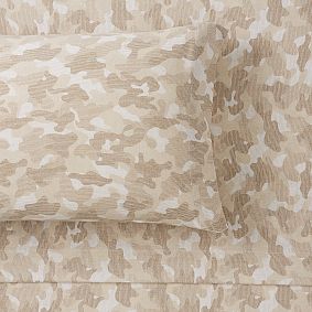 Essential Camo Print Jersey Sheet Set