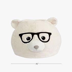 Large Nerdy Dog Critter Faux-Fur Bean Bag Chair