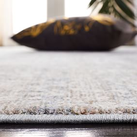 Grey/Beige Teardrop Flowers Rug