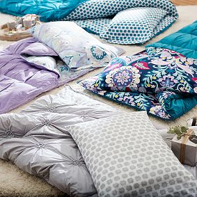 Velvet Sleeping Bag &amp; Pillowcase, Lavender