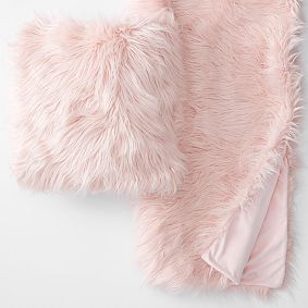 Himalayan Faux-Fur Pillow &amp; Throw Gift Set