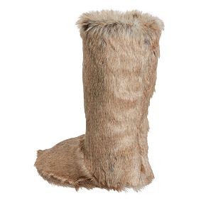 Wolf Faux-Fur Tall Booties