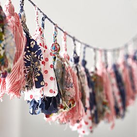 Fabric Tassels Garland