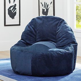 Navy Wide Wale Cord Leanback Lounger