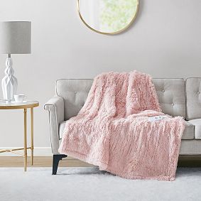 Serta Malea Shaggy Faux Fur Heated Throw