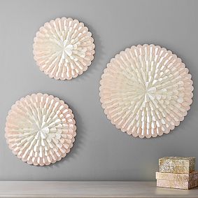 Capiz Flower Wall Decor, Set of 3
