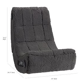 Sherpa Charcoal Modern Media Gaming Chair